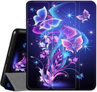 space ipad pro 12.9 case - 2021 2020 2018 5th 4th 3rd gen - pencil holder - butterfly trifold stand - protective shockproof cover - auto sleep wake - a2378 a2229 logo