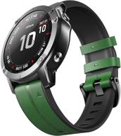 📣 notocity leather quick fit bands for garmin fenix 6 pro/sapphire, fenix 5/5 plus, approach s62/s60, forerunner 935/945 (green) - 22mm logo
