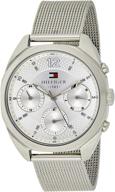 sleek and elegant: tommy hilfiger women's 1781628 sophisticated sport silver-tone stainless steel watch – timeless style and flawless precision logo