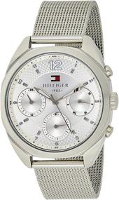 img 4 attached to Sleek and Elegant: Tommy Hilfiger Women's 1781628 Sophisticated Sport Silver-Tone Stainless Steel Watch – Timeless Style and Flawless Precision