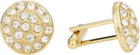 img 3 attached to Cuff Daddy Gold Tone Crystal Cluster Cufflinks