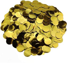 img 4 attached to ✨ Golden Glamour: 100g Sparkling Round Dot Confetti – Metallic Glitter Foil Circles for Party, Wedding, Festival DIY Decor