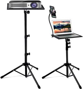 img 4 attached to 🎯 Bulalu Portable Laptop Tripod Stand: Versatile Projector Stand & Detachable Computer Desk for Outdoor DJs, with Adjustable Height Range from 18 to 47 Inches - Ideal for Stage or Studio Use