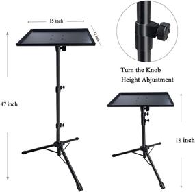 img 1 attached to 🎯 Bulalu Portable Laptop Tripod Stand: Versatile Projector Stand & Detachable Computer Desk for Outdoor DJs, with Adjustable Height Range from 18 to 47 Inches - Ideal for Stage or Studio Use