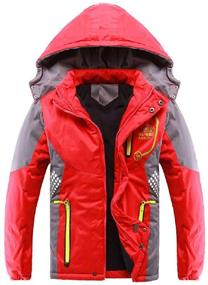 img 3 attached to 🧥 Vinmin Valentina Quilted Outdoor Boys' Jackets & Coats: Reliable Thicken Clothing