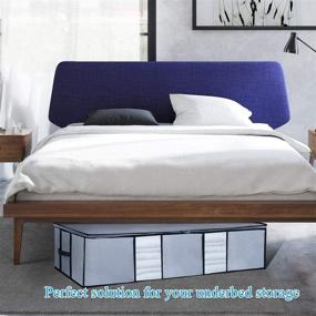 img 3 attached to 🛏️ Maximize Storage with Under Bed Storage Bags [2 Pack] – Ideal for Bedding, Clothes, and Comforters