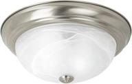 sea gull lighting windgate flush mount ceiling light - 75943-962, brushed nickel finish, alabaster glass shade логотип