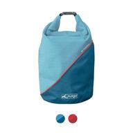 🐶 kurgo kibble carrier for dogs - dog food travel bag and storage container, camping dog accessories - bpa free, foldable, holds 5 pounds, coastal blue and red logo