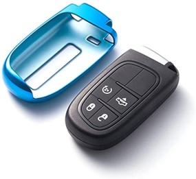 img 3 attached to 🔑 Синий мягкий чехол для смарт-ключа TPU для автомобилей Chrysler 200 300, Dodge Charger Challenger, Dart Durango Journey, Jeep Grand Cherokee Renegade и других от Xotic Tech.