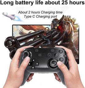 img 1 attached to Enhanced Wireless Pro Controller for Nintendo Switch/Switch Lite, Gamepad Joypad with Joystick, Dual Vibration, Gyro Axis, Adjustable Turbo, Motion Controls, Wake-Up Function, and Screenshot Support