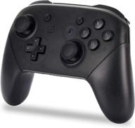 enhanced wireless pro controller for nintendo switch/switch lite, gamepad joypad with joystick, dual vibration, gyro axis, adjustable turbo, motion controls, wake-up function, and screenshot support logo