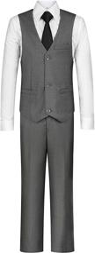 img 2 attached to 👶 Toddler Boys' Blazer Pants Suit Set – Stylish and Coordinated Clothing for Little Gents