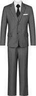 👶 toddler boys' blazer pants suit set – stylish and coordinated clothing for little gents logo