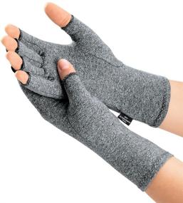 img 1 attached to IMAK® Medium Compression Arthritis Gloves - Premium Relief for Rheumatoid & Osteoarthritis - All-Day Comfort - Commended by The Arthritis Foundation for Ease of Use