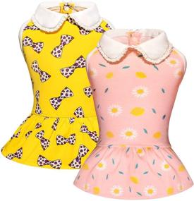 img 4 attached to 👗 Topkins Dog Dress: Stylish Floral Pet Clothes Outfit for Small Dogs and Cats - Cotton Soft, Perfect for Puppy Parties and Costumes