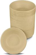 tellus products, eco-friendly (125-count) 12 oz disposable bowls - compostable, durable tableware - grown & made in the usa - pfas-free (natural color) logo