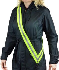 img 4 attached to MOONSASH - The Ultimate Reflective Gear for Night Walking/e-Bikes/Scooters - Reversible, Stylish, and Practical - Say Goodbye to Belts, Bands, and Vests - Made in the USA - Ideal for Men, Women, and Kids - Available in Yellow and Black