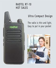 img 3 attached to Radtel RT-10 Mini 2-Way Radio: Rechargeable Walkie Talkie Set for Kid's Outdoor Adventures, Camping, Hiking, Hunting – Includes Desktop Charger (2 Pack)