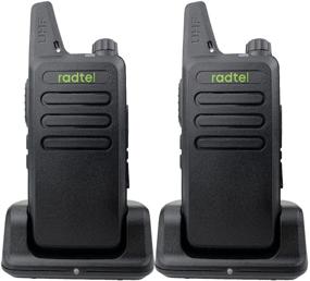 img 4 attached to Radtel RT-10 Mini 2-Way Radio: Rechargeable Walkie Talkie Set for Kid's Outdoor Adventures, Camping, Hiking, Hunting – Includes Desktop Charger (2 Pack)