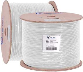 img 3 attached to 🔌 Высокопроизводительный кабель Ethernet CAT6A пленумного типа (CMP) 1000 футов в нарезку, 100% чистая твердая медь, 750 МГц, 23AWG, UTP, проверенное качество, стабильная производительность, высокая пропускная способность. Доступен в различных цветах (белый)