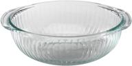 pyrex serveware 2-qt sculpted bowl – elegant and clear glass design logo