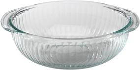 img 2 attached to Pyrex Serveware 2-Qt Sculpted Bowl – Elegant and Clear Glass Design