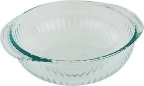 img 1 attached to Pyrex Serveware 2-Qt Sculpted Bowl – Elegant and Clear Glass Design