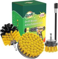 🧽 scrubit drill brush attachment set - power scrubber for tiles, grout, kitchen, shower, bathtub, and floors - versatile household cleaning kit with 3 brushes and bit extender logo