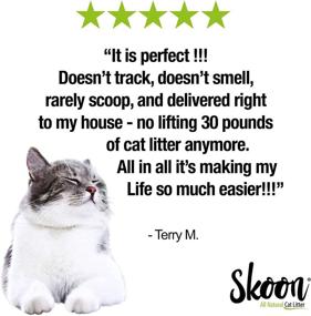 img 2 attached to Skoon All-Natural Cat Litter Fine Grain: Lightweight, Non-Clumping, Low Maintenance, Eco-Friendly - Ultimate Odor Control and Liquid Absorption