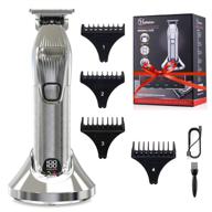 🔌 cordless close cutting t blade hair clippers for men - professional trimmer kit for close haircuts, beards, and kids - rechargeable grooming kit with coded guide combs logo