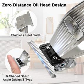 img 2 attached to 🔌 Cordless Close Cutting T Blade Hair Clippers for Men - Professional Trimmer Kit for Close Haircuts, Beards, and Kids - Rechargeable Grooming Kit with Coded Guide Combs