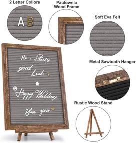 img 3 attached to 🎯 Gelibo Double Sided Letter Board with 750 Pre-cut White & Gold Letters, Months & Days, Extra Cursive Words, Wall & Tabletop Display, Letters Organizer Box (16x12, Brown Rustic Gray)