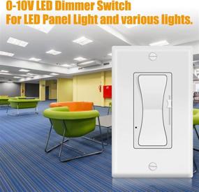 img 3 attached to 🔌 ETL Listed 0-10V Dimmer Switch for LED/CFL/Incandescent/Halogen - 3-Way/Single Pole, 600W Max - Includes Wall Plate - White 1-Pack