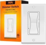 🔌 etl listed 0-10v dimmer switch for led/cfl/incandescent/halogen - 3-way/single pole, 600w max - includes wall plate - white 1-pack logo