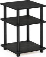 furinno easy assembly multipurpose shelf in blackwood/black, turn-n-tube design logo