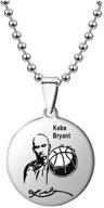 🏀 xcfs stainless steel kobe bryant army tag charm pendant necklace - basketball star memorial souvenir pendants logo