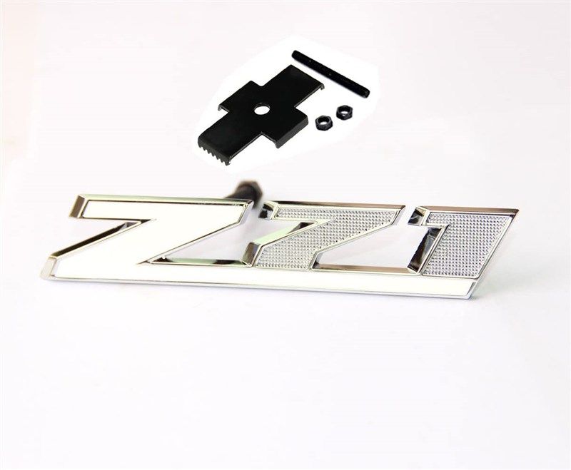yoaoo white grill z71 emblem badge for gmc chevy silverado 1500 2500hd sierra tahoe suburban 3d chrome 로고