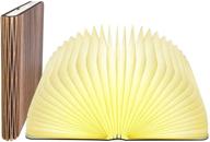 📚 large folding mood light lamp book – usb rechargeable wooden table lamp, novelty led night light (large size) логотип