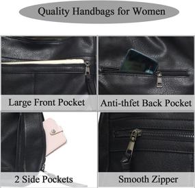 img 2 attached to 👜 Стильные сумки-хобо для женщин: SIXVONA Модные большие сумки для плеча, перекрестного ношения и на ремне - идеально для леди.