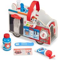 🐾 melissa & doug paw patrol marshall's wooden rescue emt caddy set (14 pieces) logo