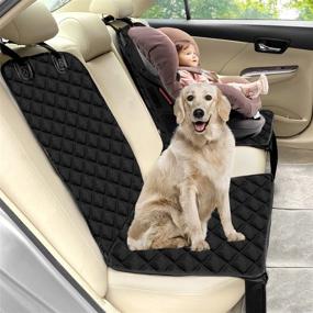 img 1 attached to 🐶 Bark Lover Durable Waterproof Dog Seat Cover for Front &amp; Back Seat - Scratch Resistant, Nonslip Car Seat Protector for Dogs Kids - Universal Size