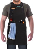 🔥 durable adjustable grilling and cooking apron for men and women - chef bbq apron with bottle opener, towel included (black) logo