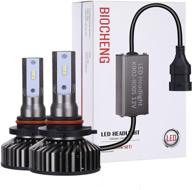 🔦 biocheng hb3 9005 led headlight bulb: xenon white, dot certified, 50w 10000 lm 6000k - 2 pack logo