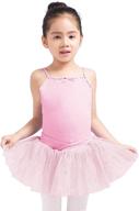 🩰 dancina girls ballet dance skirted leotard camisole dress with full front lining logo