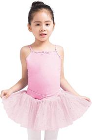 img 4 attached to 🩰 Dancina Girls Ballet Dance Skirted Leotard Camisole Dress with Full Front Lining