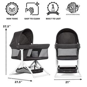 img 1 attached to 🌙 Dream On Me Insta Fold Bassinet: Innovative Folding, Rocking, and Breathable Design