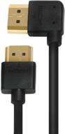 🔌 ysimda ultra slim flexible series 90 degree right-angle hdmi 2.0 high-speed cable, 3ft, gold connector, 18g, ethernet, 3d, 4k, audio return support logo