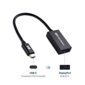 img 3 attached to Cable Matters USB C to DisplayPort 1.4 Adapter - 8K@60hz, 4K@144hz, HDR Support - Thunderbolt 4 / USB4 / Thunderbolt 3 Compatible - Oculus Rift S, MacBook Pro, Dell XPS, Surface Pro