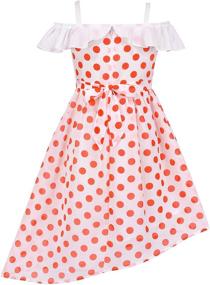 img 3 attached to Sunny Fashion Chiffon Suspender Sleeveless Girls' Clothing and Dresses