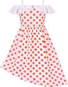 img 4 attached to Sunny Fashion Chiffon Suspender Sleeveless Girls' Clothing and Dresses